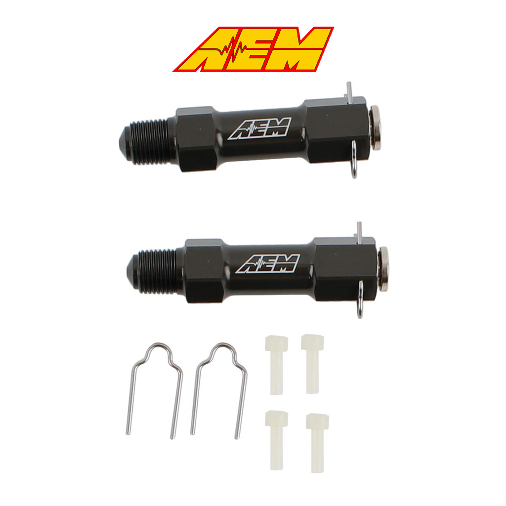 AEM Electronics Water/Methanol Injection Nozzles  Water/Methanol Injectors, V3, Aluminum, Black, Pair