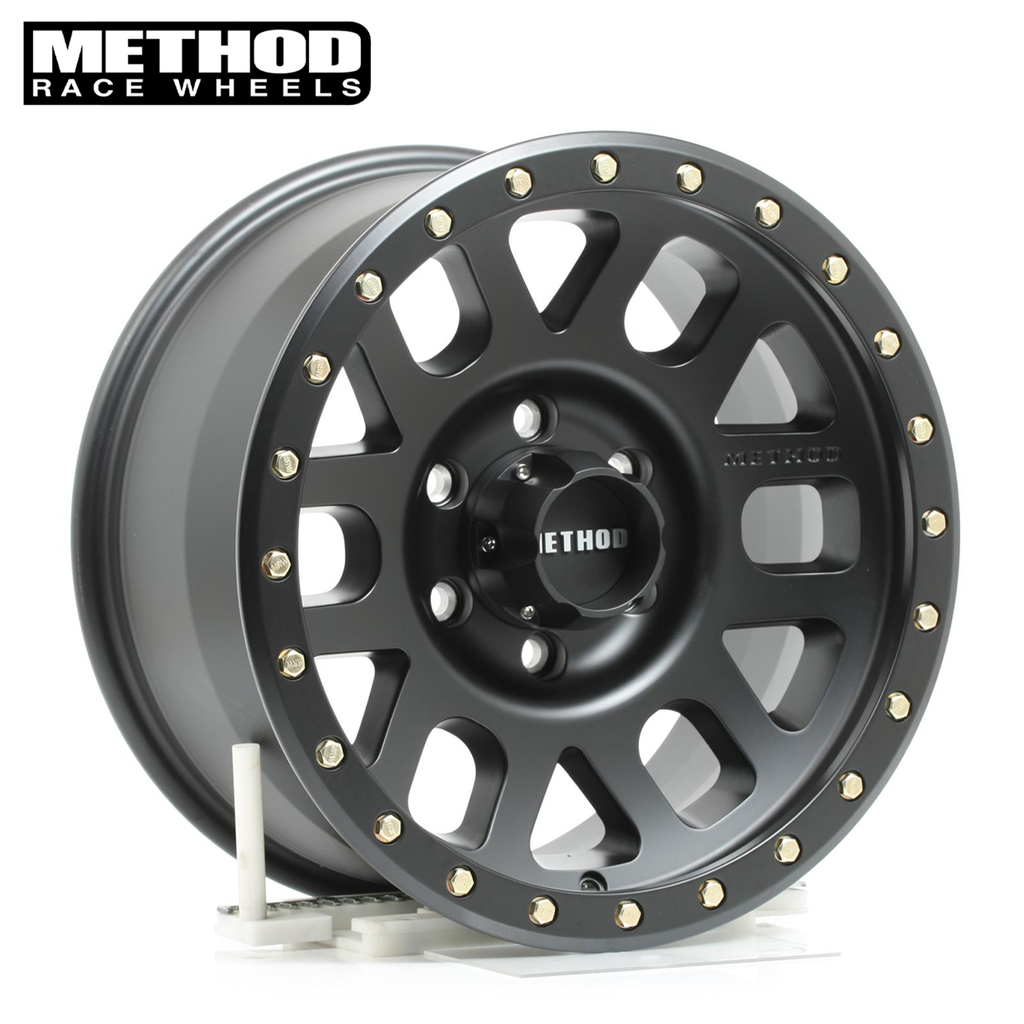 Method MR309 Grid, 17x8.5, 0mm Offset, 6x5.5, 108mm Centerbore, Matte Black Gmc,Y61,Fj