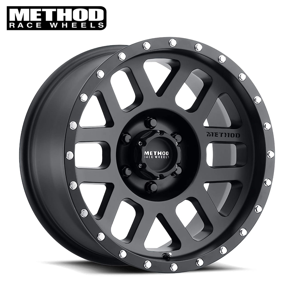 Method MR306 Mesh , 17x8.5, 0mm Offset, 6x5.5, Matte Black Gmc,Y61,Fj