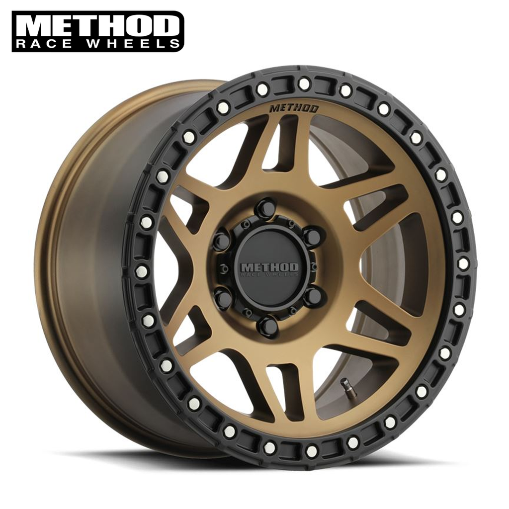 Method MR312,Ford 17x8.5, 0mm Offset, 6x135, 87mm Centerbore, Method Bronze/Black Street Loc