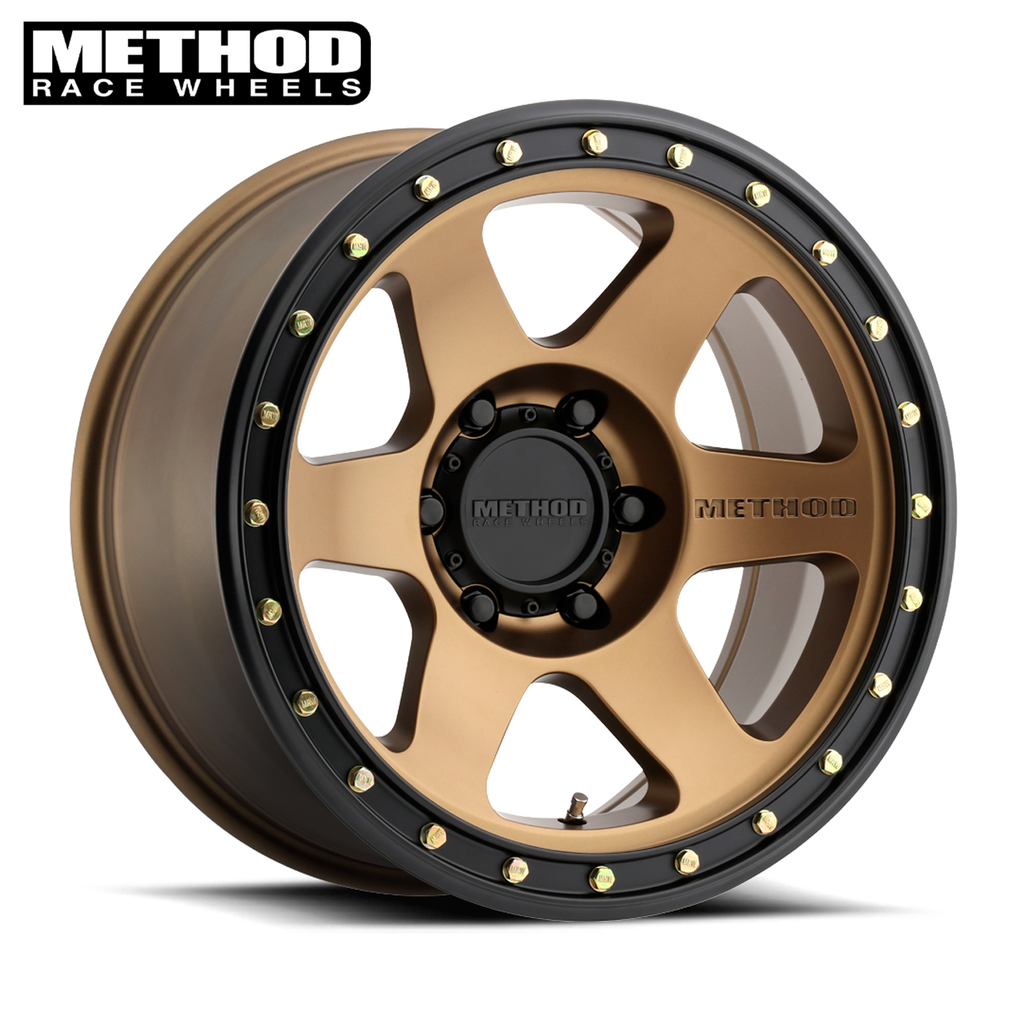 Method MR310 Con6,Ford 17x8.5, 0mm Offset, 6x135, 87mm Centerbore, Method Bronze/Black Street Loc