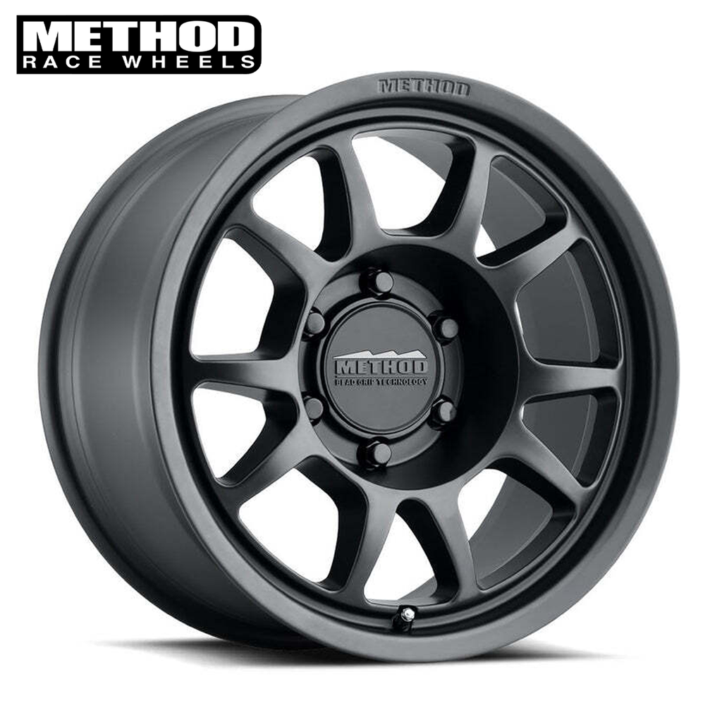 Method MR702, Jeep Wrangler/Gladiator 17x8.5, 0mm Offset, 5x5, 71.5mm Centerbore, Matte Black