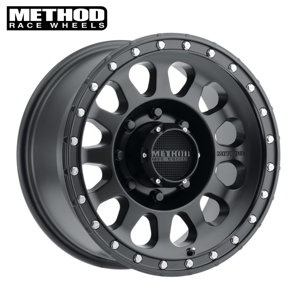 Method MR315, 17x8.5, 25mm Offset, 8x180, 130.8mm Centerbore, Matte Black, GmcHD