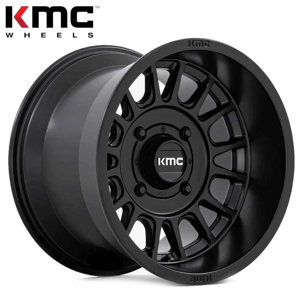 KMC WHEELS IMPACT BLACK 17" (8/6X139.7/35) LC300,LX600,Bronco