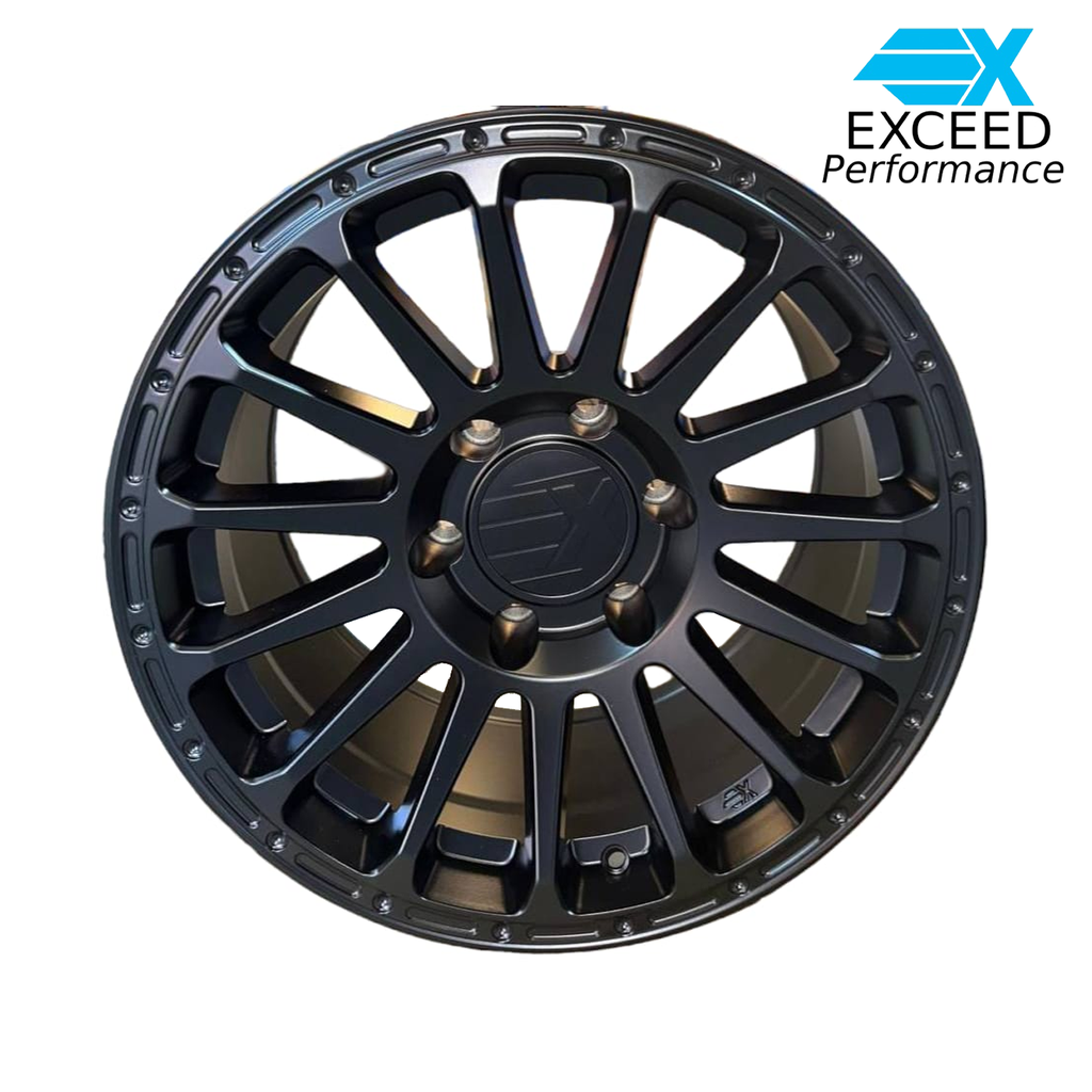 Exceed Wheels Size17*8.5, H/PCD 6*139.7, PCD Drill 14.5*29, ET 0, CB 106.25, GMC Matt Black