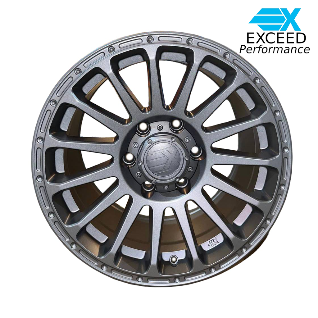 Exceed Wheels Size17*8.5, H/PCD 6*139.7, PCD Drill 14.5*29, ET 0, CB 106.25, GMC Matt Dark Grey