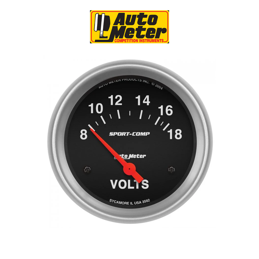 Autometer Voltmeter Gauge 8-18V