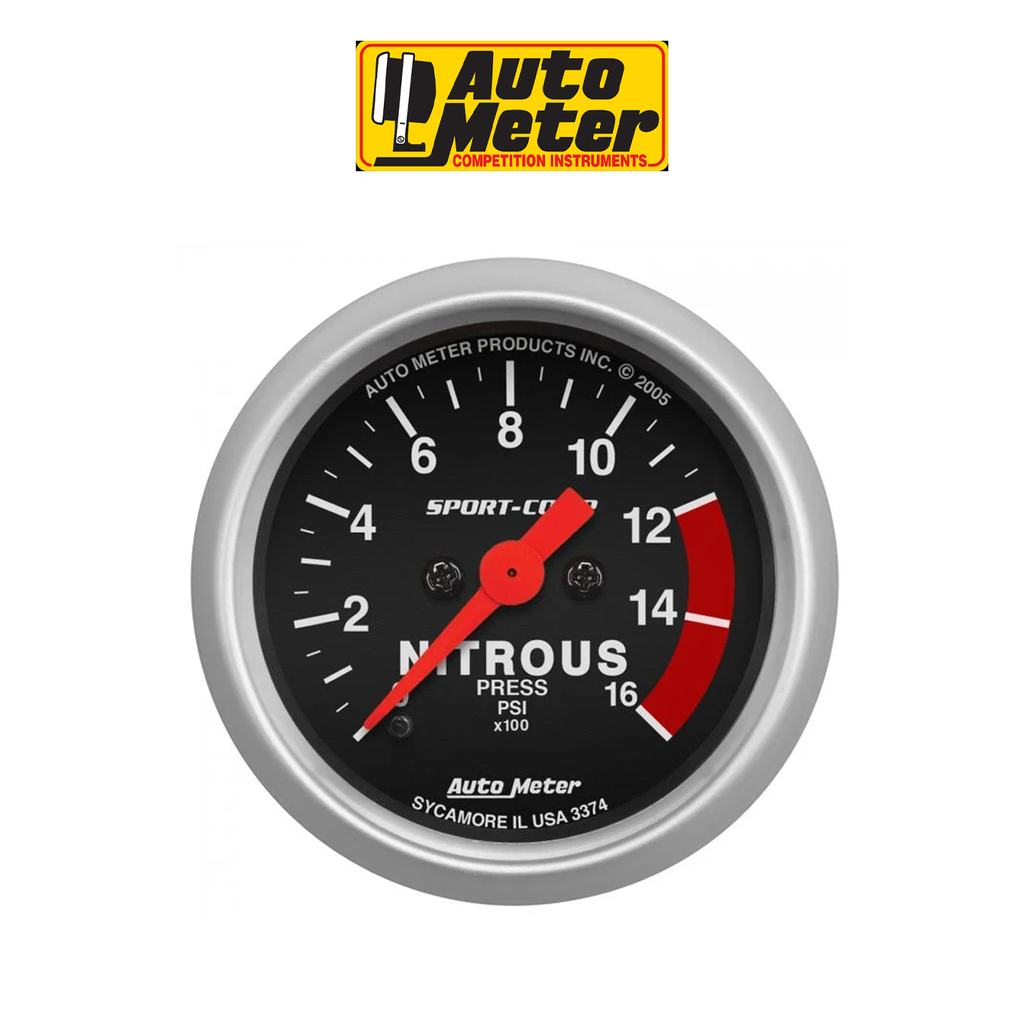 Autometer Nitrous Pressure Gauge 0-1,600PSI