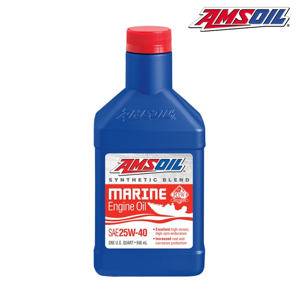 AMSOIL 25W-40 Synthetic-Blend Marine Engine Oil