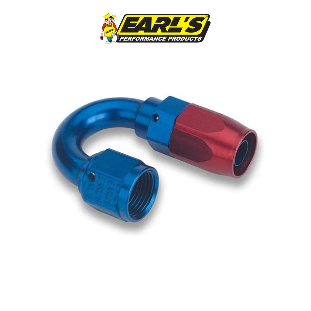 Earls Fitting Tflon 180° -6AN Hose End