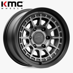 [KM71978550400] KMC WHEELS SATIN BLACK W/ GRAY TINT 17" (8.5/5x127/0) Jeep