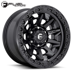 [D69417901850] FUEL WHEELS COVERT MATTE BLACK W/GREYTINT 17" (9/8X180/1) Gmc-HD