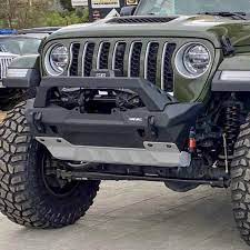 [2D2702.2-NL] Rival Jeep Wrangler JL JK 19+ Gladiator Front Aluminum bumper Stubby (full end caps)