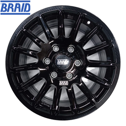 [WRS-BL-GM1500] BRAID WINRACE S 8"X17" GMC SIERRA 1500 BLACK SHINY  6X139.7X78.1 E.T. 0 (copy)