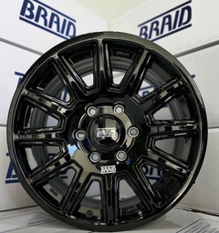 [BPC-BL-Y62] BRAID BPC-01 7.5"X17" Nissan Y62 BLACK SHINY 6X139.7X78.1 E.T. 3