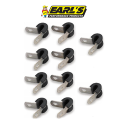 [171005ERL] Earl's Performance Cushioned Hose Clamps 5/16 in. Diameter Hole, Set of 10